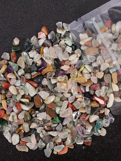 Rainbow Fluorite crystal chips, 100g