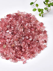 Strawberry Quartz crystal chips, 100g