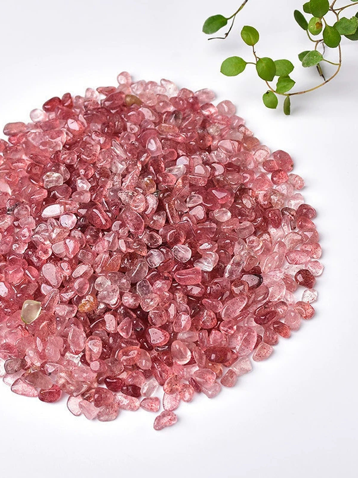Strawberry Quartz crystal chips, 100g