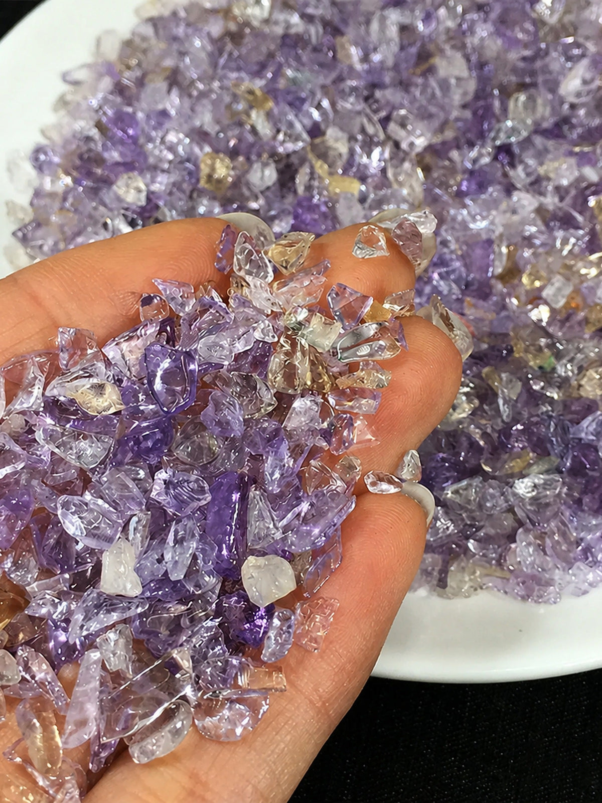 Ametrine crystal chips, 100g