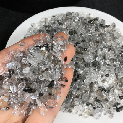Herkimer-Style Quartz crystal chips, 100g