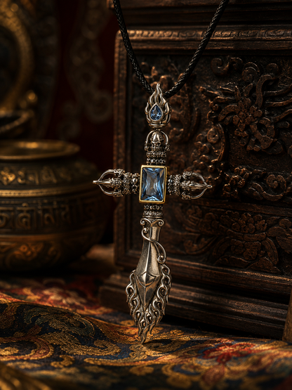 Tibetan Vajra Manjushri Wisdom Sword Pendant — main product view