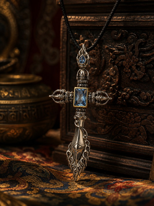 Tibetan Vajra Manjushri Wisdom Sword Pendant — main product view
