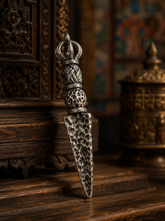 Tibetan Old-Style Vajra Guardian Pendant — main product view