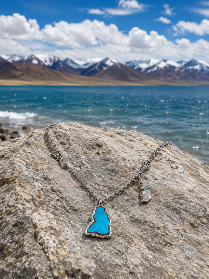 Namtso Lake Natural Turquoise Pendant — main product view