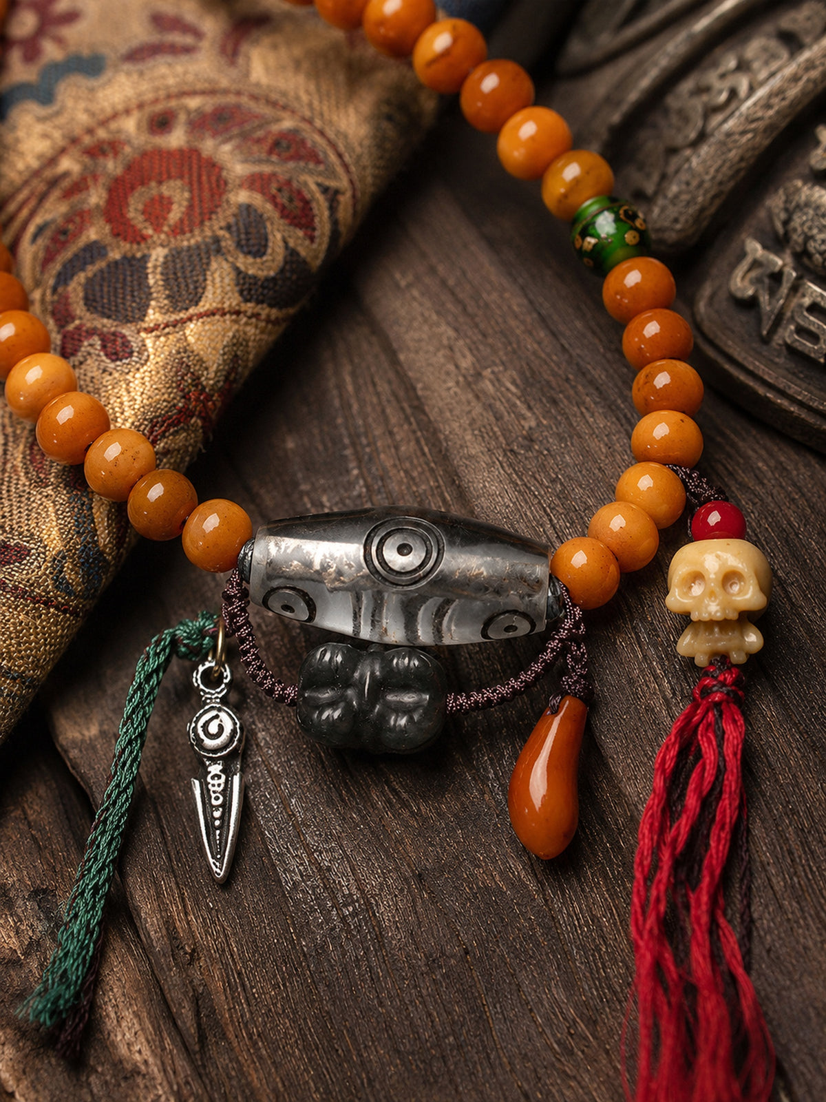 Yak Bone Mala — 40 Beads — detail view 1