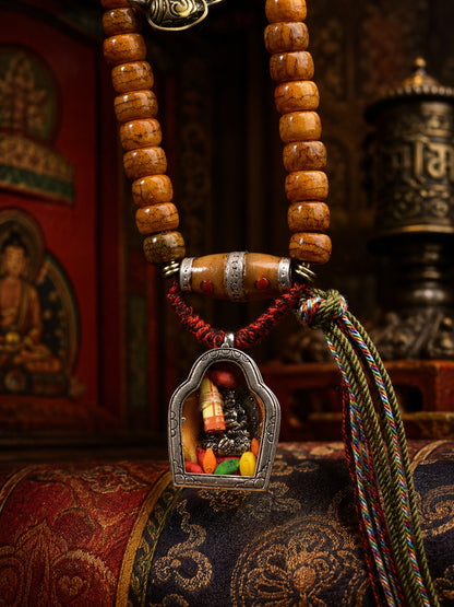 108-Bead Camel Bone Barrel Mala — detail view 2