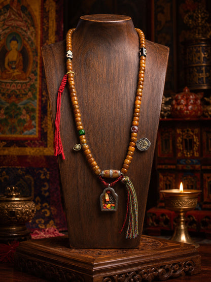 108-Bead Camel Bone Barrel Mala — detail view 3