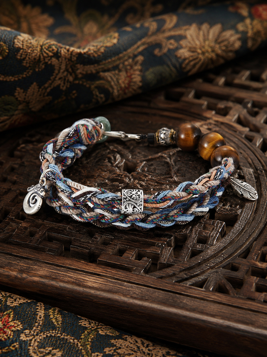 Tibetan warrior spirit braided bracelet product view