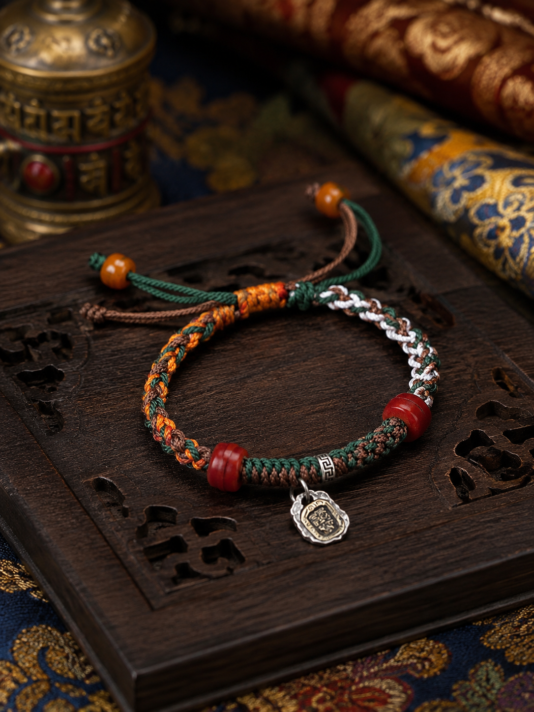Zaki Lhamo-inspired prosperity woven bracelet product view