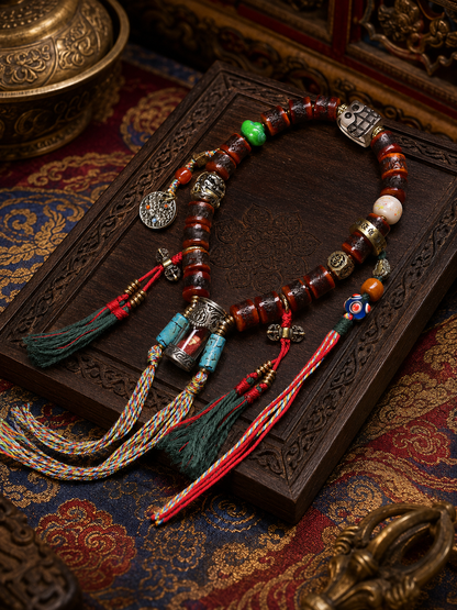 Tibetan yak-bone Gau charm bracelet Path of Courage product view